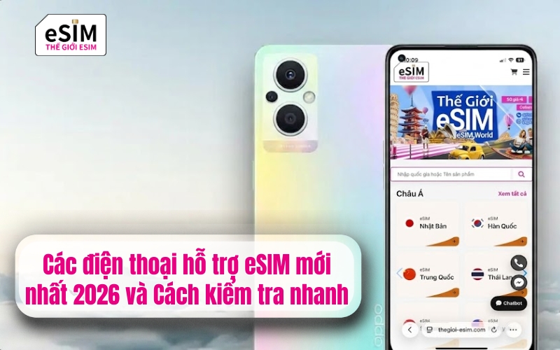Các điện thoại hỗ trợ eSIM mới nhất 2026 và Cách kiểm tra nhanh